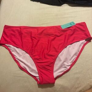 Classic Red Bikini Bottoms with Moderate Coverage